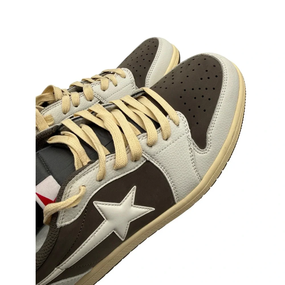 KCPA Star Low Sneakers Mens 11 Brown Cream Excellent Streetwear Skate Shoes